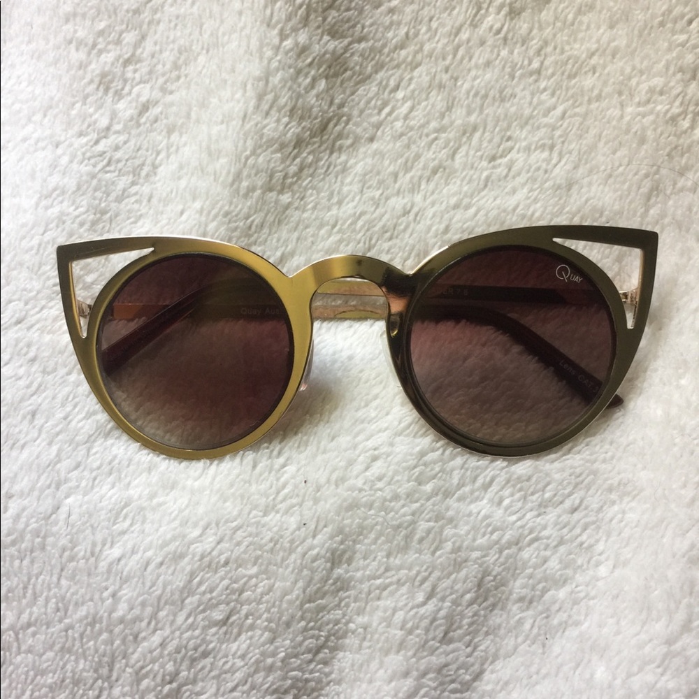 Quay Gold Invader cat eye sunglasses
